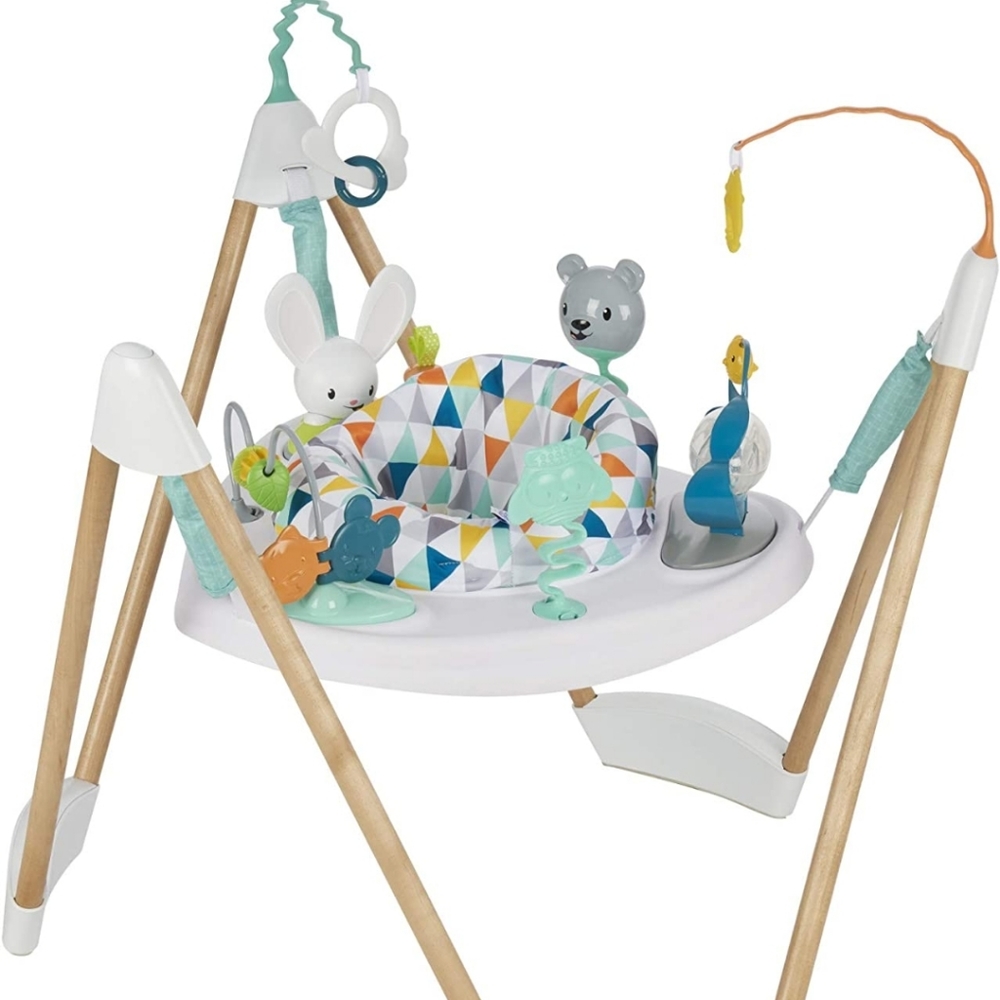 Evenflo Exersaucer Wood Frame Jumper, Woodland Wonder